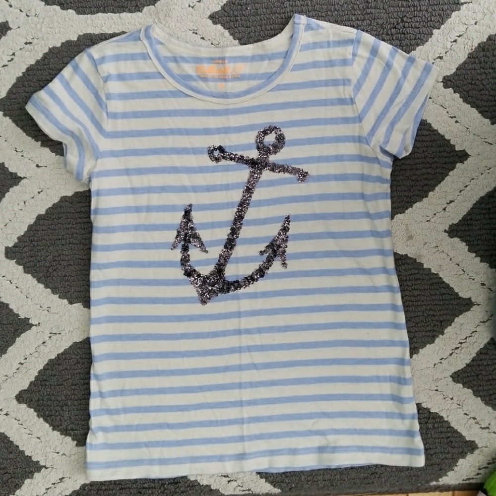 J. Crew Crewcuts Sequined Anchor T-shirt